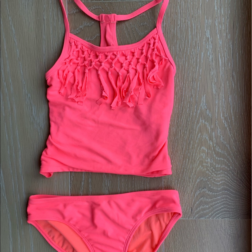 Circo girls Neon pink tankini set size 7-8 (m)